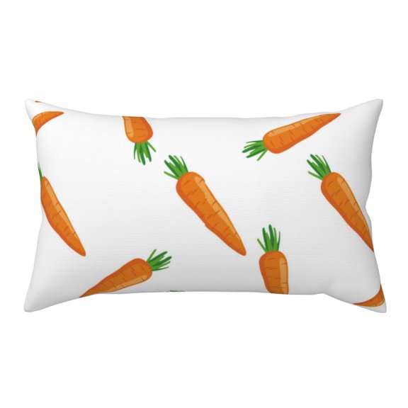 King Pillow Cases Standard Size - Daucus Pattern Carrot Soft Envelope Closure Microfiber Block Print Pillow Cover, Wrinkle Stain Resistant Travel Pillow Covers Standard Size 20x36in