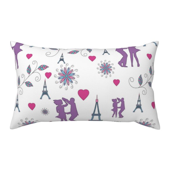 King Pillow Cases Standard Size - Eiffel Tower dancing Soft Envelope Closure Microfiber Block Print Pillow Cover, Wrinkle Stain Resistant Travel Pillow Covers Standard Size 20x36in