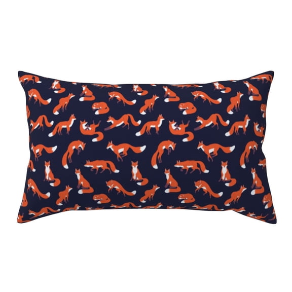 King Pillow Cases Standard Size - Foxes In Different Poses Soft Envelope Closure Microfiber Block Print Pillow Cover, Wrinkle Stain Resistant Travel Pillow Covers Standard Size 20x36in