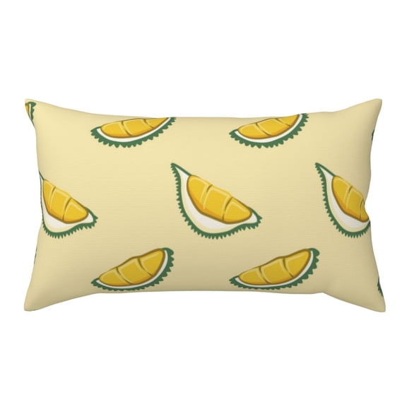 King Pillow Cases Standard Size - Funny Durian Yellow Soft Envelope Closure Microfiber Block Print Pillow Cover, Wrinkle Stain Resistant Travel Pillow Covers Standard Size 20x36in