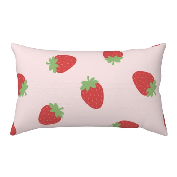 King Pillow Cases Standard Size - Funny Strawberry Pink Soft Envelope Closure Microfiber Block Print Pillow Cover, Wrinkle Stain Resistant Travel Pillow Covers Standard Size 20x36in
