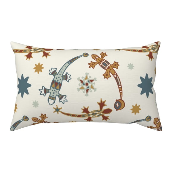 King Pillow Cases Standard Size - Geometric Lizard Gecko Colorful Soft Envelope Closure Microfiber Block Print Pillow Cover, Wrinkle Stain Resistant Travel Pillow Covers Standard Size 20x36in