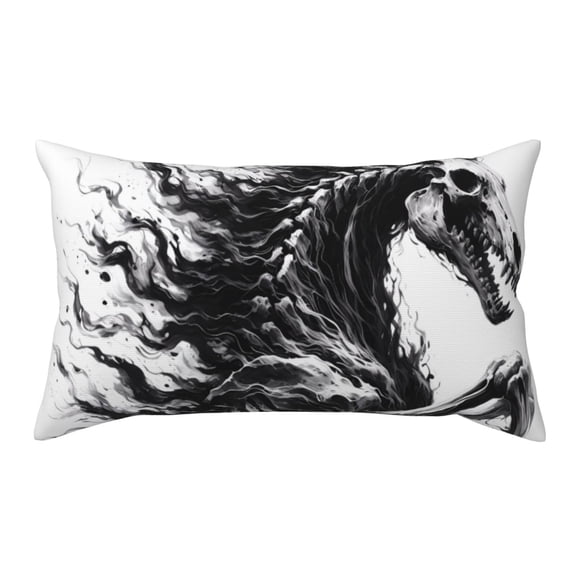 King Pillow Cases Standard Size - Ghostly Skeleton Horse Soft Envelope Closure Microfiber Block Print Pillow Cover, Wrinkle Stain Resistant Travel Pillow Covers Standard Size 20x36in