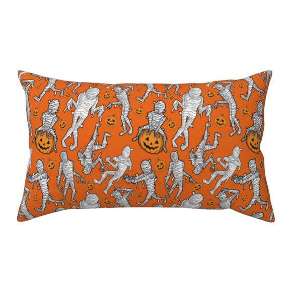 King Pillow Cases Standard Size - Halloween mummy Soft Envelope Closure Microfiber Block Print Pillow Cover, Wrinkle Stain Resistant Travel Pillow Covers Standard Size 20x36in