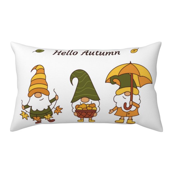 King Pillow Cases Standard Size - Hello Autumn Soft Envelope Closure Microfiber Block Print Pillow Cover, Wrinkle Stain Resistant Travel Pillow Covers Standard Size 20x36in