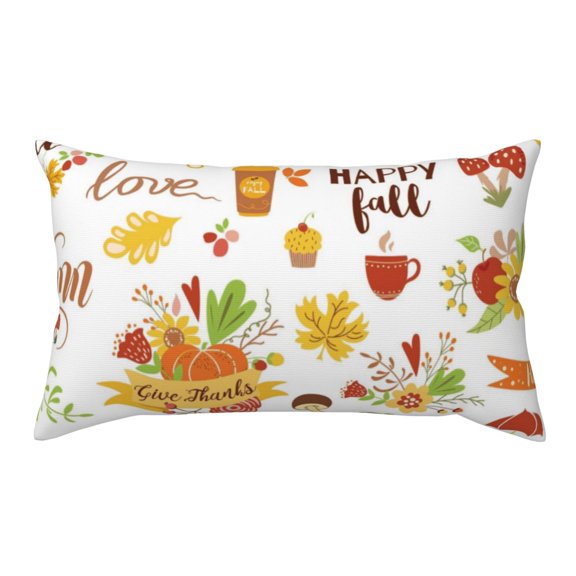 King Pillow Cases Standard Size - Hello Fall Autumn Is Here Soft Envelope Closure Microfiber Block Print Pillow Cover, Wrinkle Stain Resistant Travel Pillow Covers Standard Size 20x36in
