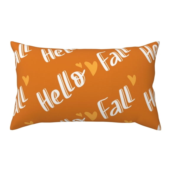 King Pillow Cases Standard Size - Hello Fall Soft Envelope Closure Microfiber Block Print Pillow Cover, Wrinkle Stain Resistant Travel Pillow Covers Standard Size 20x36in
