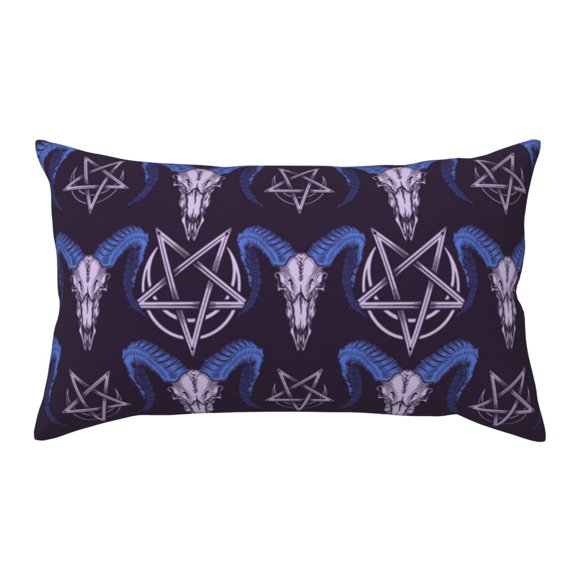 King Pillow Cases Standard Size - Magic Cartoon Cool Goat Head Stars Soft Envelope Closure Microfiber Block Print Pillow Cover, Wrinkle Stain Resistant Travel Pillow Covers Standard Size 20x36in