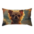 thumbnail image 1 of King Pillow Cases Standard Size - Maple Leaf Meditating Chihuahua Soft Envelope Closure Microfiber Block Print Pillow Cover, Wrinkle Stain Resistant Travel Pillow Covers Standard Size 20x36in, 1 of 7