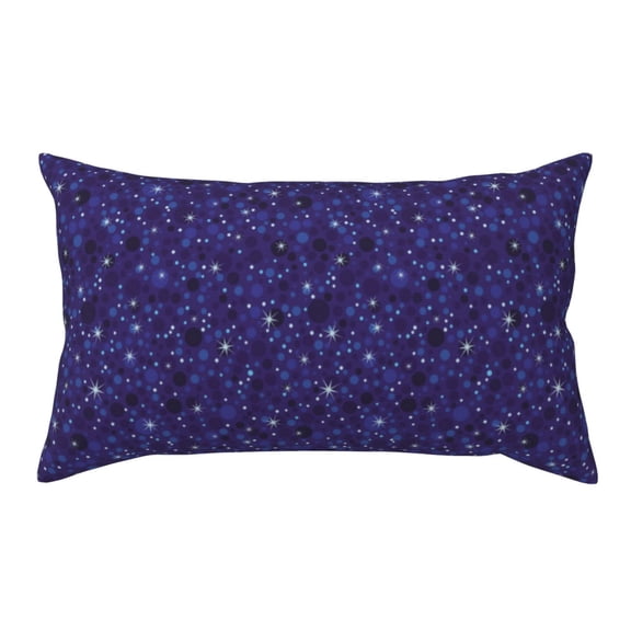 King Pillow Cases Standard Size - Navy Blue Glitter Pattern Soft Envelope Closure Microfiber Block Print Pillow Cover, Wrinkle Stain Resistant Travel Pillow Covers Standard Size 20x36in
