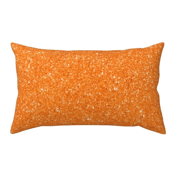 King Pillow Cases Standard Size - Orange Glitter2 Soft Envelope Closure Microfiber Block Print Pillow Cover, Wrinkle Stain Resistant Travel Pillow Covers Standard Size 20x36in