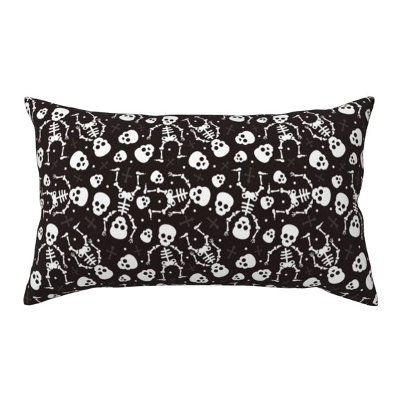 King Pillow Cases Standard Size - Skeleton Soft Envelope Closure Microfiber Block Print Pillow Cover, Wrinkle Stain Resistant Travel Pillow Covers Standard Size 20x36in