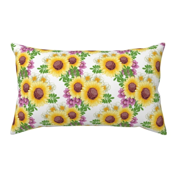 King Pillow Cases Standard Size - Sunflowers Soft Envelope Closure Microfiber Block Print Pillow Cover, Wrinkle Stain Resistant Travel Pillow Covers Standard Size 20x36in