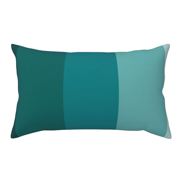 King Pillow Cases Standard Size - Teal Color Soft Envelope Closure Microfiber Block Print Pillow Cover, Wrinkle Stain Resistant Travel Pillow Covers Standard Size 20x36in