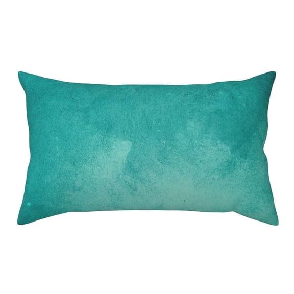 King Pillow Cases Standard Size - Teal Turquoise1 Soft Envelope Closure Microfiber Block Print Pillow Cover, Wrinkle Stain Resistant Travel Pillow Covers Standard Size 20x36in
