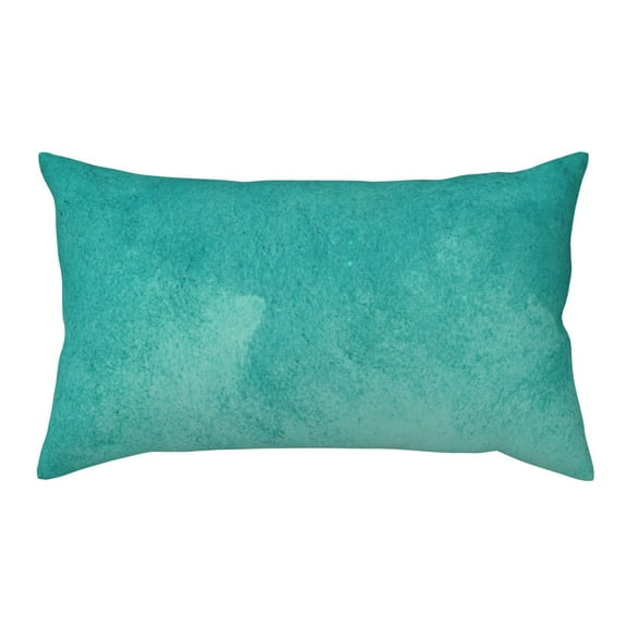King Pillow Cases Standard Size - Teal Turquoise1 Soft Envelope Closure Microfiber Block Print Pillow Cover, Wrinkle Stain Resistant Travel Pillow Covers Standard Size 20x36in
