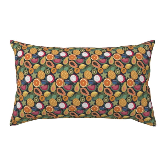 King Pillow Cases Standard Size - Tropical Fruits Soft Envelope Closure Microfiber Block Print Pillow Cover, Wrinkle Stain Resistant Travel Pillow Covers Standard Size 20x36in
