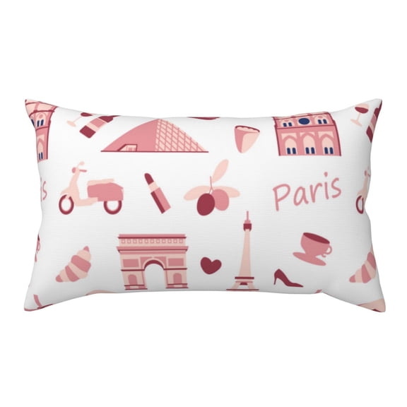 King Pillow Cases Standard Size - Urban Eiffel Tower Soft Envelope Closure Microfiber Block Print Pillow Cover, Wrinkle Stain Resistant Travel Pillow Covers Standard Size 20x36in