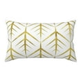 thumbnail image 1 of King Pillow Cases Standard Size - White And Gold Geometry A Soft Envelope Closure Microfiber Block Print Pillow Cover, Wrinkle Stain Resistant Travel Pillow Covers Standard Size 20x36in, 1 of 7