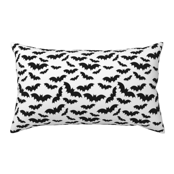 King Pillow Cases Standard Size - black bat white cool Soft Envelope Closure Microfiber Block Print Pillow Cover, Wrinkle Stain Resistant Travel Pillow Covers Standard Size 20x36in
