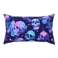 thumbnail image 1 of King Pillow Cases Standard Size - crystal Skull flower star Soft Envelope Closure Microfiber Block Print Pillow Cover, Wrinkle Stain Resistant Travel Pillow Covers Standard Size 20x36in, 1 of 7
