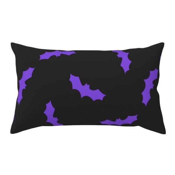 King Pillow Cases Standard Size - purple bats black cool Soft Envelope Closure Microfiber Block Print Pillow Cover, Wrinkle Stain Resistant Travel Pillow Covers Standard Size 20x36in