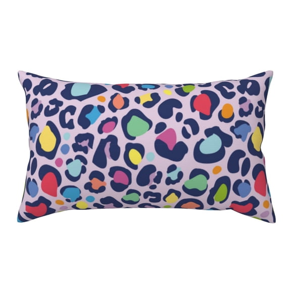 King Pillow Cases Standard Size - rainbow leopard spot print Soft Envelope Closure Microfiber Block Print Pillow Cover, Wrinkle Stain Resistant Travel Pillow Covers Standard Size 20x36in