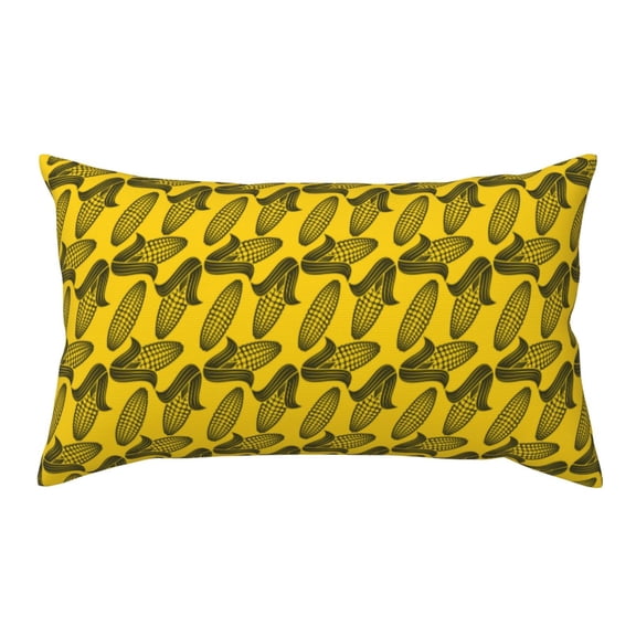 King Pillow Cases Standard Size - yellow Corn Soft Envelope Closure Microfiber Block Print Pillow Cover, Wrinkle Stain Resistant Travel Pillow Covers Standard Size 20x36in
