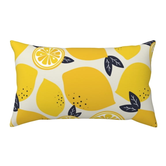 King Pillow Cases Standard Size - yellow Lemon pattern Soft Envelope Closure Microfiber Block Print Pillow Cover, Wrinkle Stain Resistant Travel Pillow Covers Standard Size 20x36in