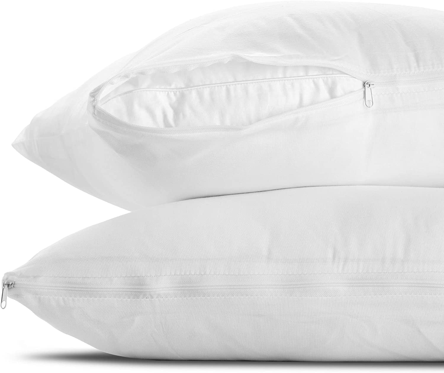 King Pillow Protectors with Zipper by The Grand. PolyCotton