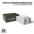 thumbnail image 1 of King Pillowcases Bulk Pack- 6 Pcs, 100% Cotton White Sateen Pillowcases for Hotels, Spa, Salon, Hospitals, Dorms, Air Bnb by Grand Estate Hotel, 1 of 5