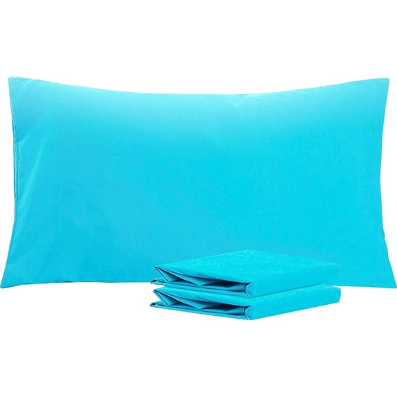 King Pillowcases Set of 2, 100% Brushed Microfiber, Soft and Cozy, Wrinkle, Fade, Stain Resistant with Envelope Closure, 20"x 36", Blue