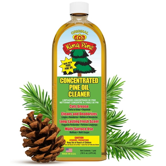 King Pine Concentrated Pine Oil Multi-Surface Cleaner Industrial Strength, Gold, 16 Fl Oz