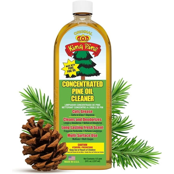 King Pine Concentrated Pine Oil Multi-Surface Cleaner Industrial Strength, Gold, 8 Fl Oz