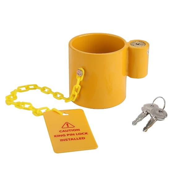 King Pins Locking Cuff Gooseneck Coupler 75mm Diameter Anti Theft King Pins Locks for 5th Wheel Semi Trailer