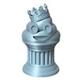 thumbnail image 1 of Znet3D King Poop Emoji Trophy - Fun Award  Gift - Handmade w/Additive Manufacturing - 6" inches Tall - Featuring a Solid Poop Emoji with a Crown, Secured on a Column Pillar, 1 of 7