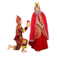 thumbnail image 1 of King Prince Costume Robe Medieval Cloak, Kids Adult Unisex Halloween Costume Cape Cosplay, 1 of 3