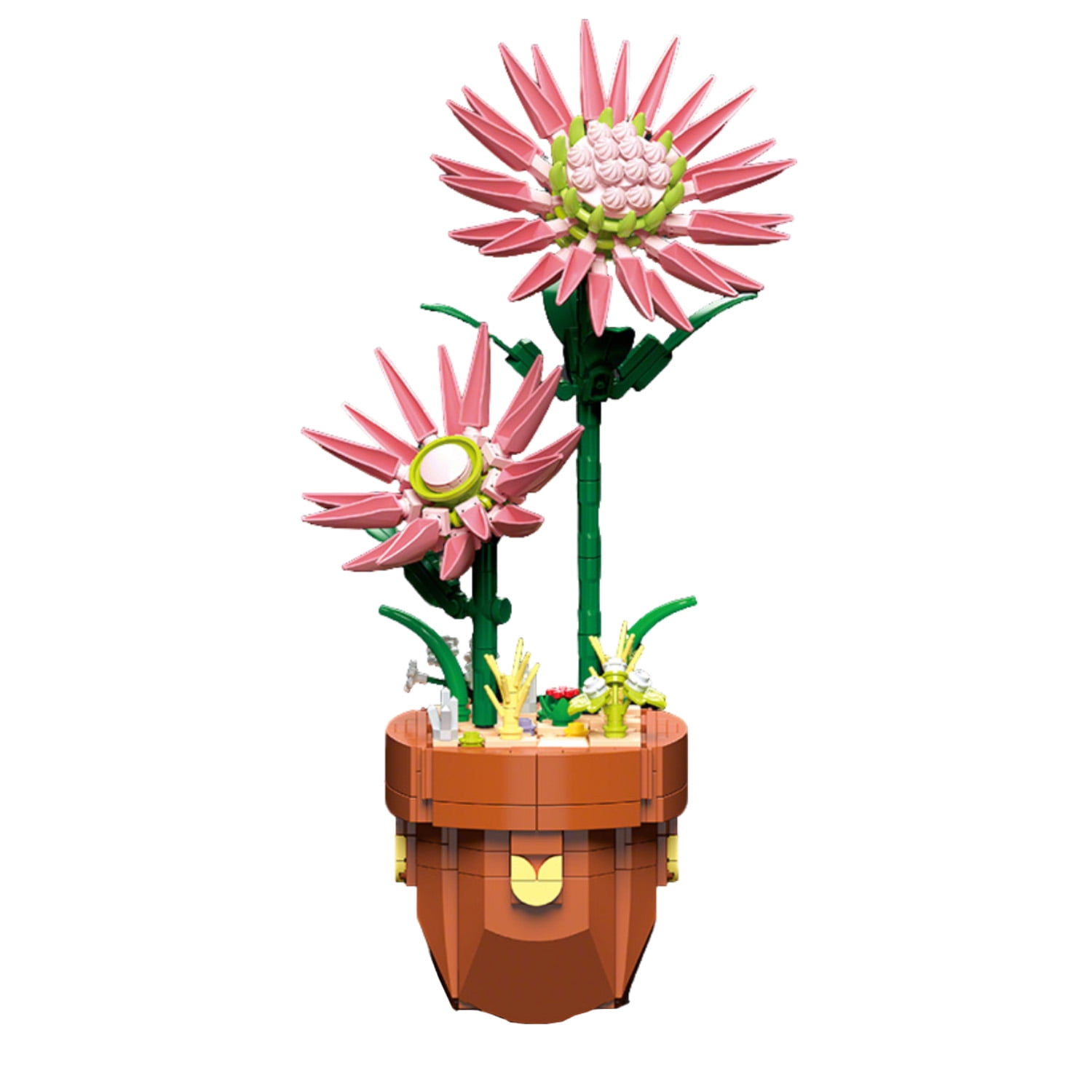 King Protea 394PCS Building Set, Imperial Flower Bricks Kit, The King of Flowers Represents Victory, DIY Challenge Model for Decoration and Gift