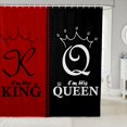 thumbnail image 1 of King And Queen Couple Shower Curtain 72"Wx84"L For Men Women,Red Black White Crown Bathroom Curtain Mr Mrs His Her Bath Curtain Romantic Valentine'S Day Bathroom Accessories, 1 of 6