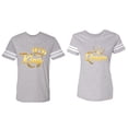 thumbnail image 1 of King Queen Gold Matching Couple Cotton Jerseys (Men Heather / Women Heather) (Men S / Women XXL), 1 of 3