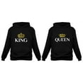 thumbnail image 1 of King & Queen Matching Couple Hoodie Set Valentine's Day Gift His & Hers Women Hoodie Women Medium / Men XX-Large, 1 of 12