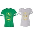 thumbnail image 1 of King Queen Pentagon Gold Matching Couple Cotton Jerseys (Men Green / Women Heather) (Men L / Women XL), 1 of 3