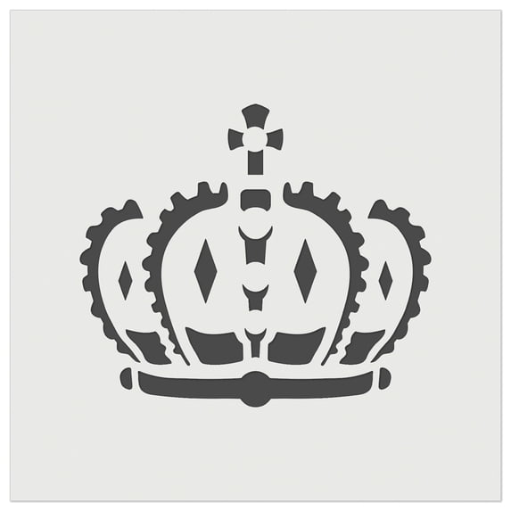 King Queen Royal Crown DIY Cookie Wall Craft Stencil - 11.5 Inch