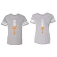 thumbnail image 1 of King Queen Sword Matching Couple Cotton Jerseys (Men Heather / Women Heather) (Men XL / Women L), 1 of 3