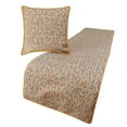 thumbnail image 1 of King Queen Twin Beige & Multicolor Luxury King 90"x18" Bed Runner without Pillow Cover, Chevron Embroidery Bed Scarf on Jacquard Embroidered fabric - Happy Chevy, 1 of 4