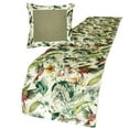 thumbnail image 1 of King Queen Twin Ivory & Multi Designer Twin 53"x18" Bed Runner without Pillow Cover, Bird, Sequins & Beaded Bed Scarf on Cotton fabric - Exotic Birds, 1 of 4