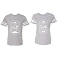 thumbnail image 1 of King Queen White Pentagon Matching Couple Cotton Jerseys (Men Heather / Women Heather) (Men S / Women M), 1 of 3