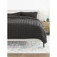 thumbnail image 1 of Lightweight Wrinkle Resistant Quilt Sets in Gray Square for King Bedding by Comfort Canopy, 1 of 10