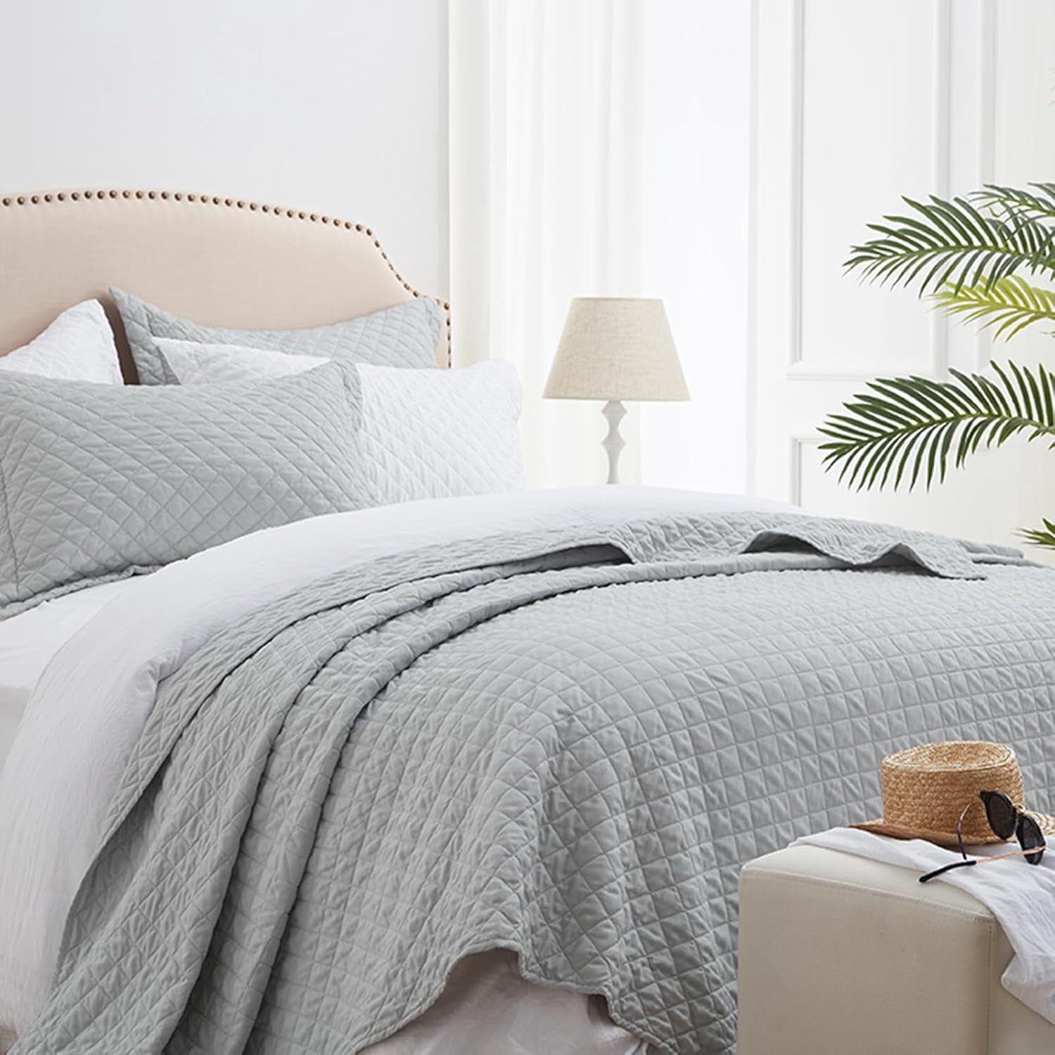 King Quilt Bedding Set, Lightweight Summer Bedspreads Coverlets, King ...