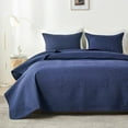 thumbnail image 1 of King Quilt Bedding Set,Navy Blue Ultrasonic King/Cal King Quilt Set,Lightweight Soft Bedspread Coverlet,Modern Style Coin Pattern Bed Cover for All Seasons,3 Piece(1 Quilt,2 Pillow Shams), 1 of 6